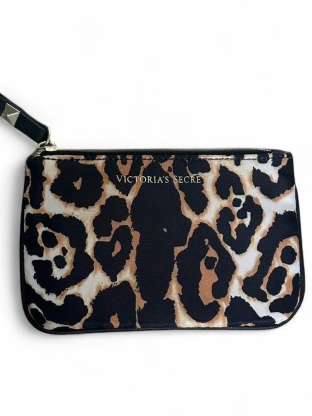 Victoria's Secret Leopard Print Zipper Pouch With Keychain